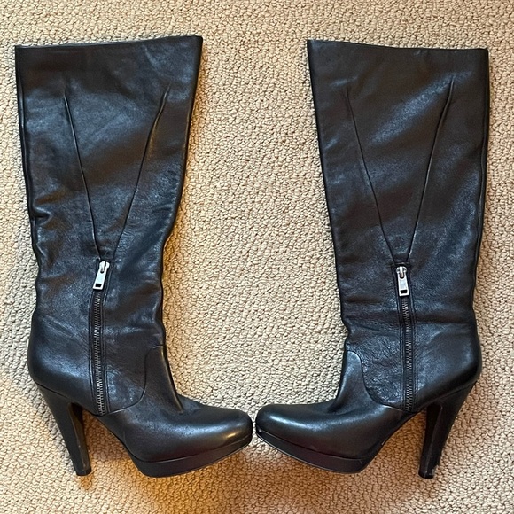 Jessica Simpson Alany Black Boot w Platform & Decorative Zipper; 8B See Callout! - Picture 2 of 12